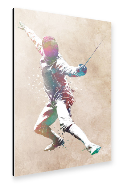 Alu-Dibond "Fechtsportkunst I" 75x50 cm artboxONE