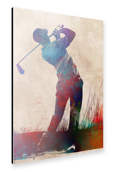Alu-Dibond "Golfsportkunst F" 75x50 cm artboxONE