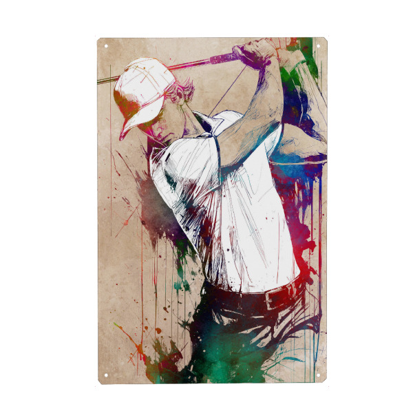 Holzbild "Golfsport Kunst D" artboxONE - Sport,Sport / Sommerspiele - Golf,Golfspieler,Spieler,Sport,Spiel