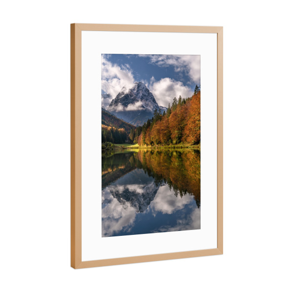 Poster mit Rahmen Kupfer "Herbst am Riessersee" artboxONE - Natur,Reise,Reise / Länder
