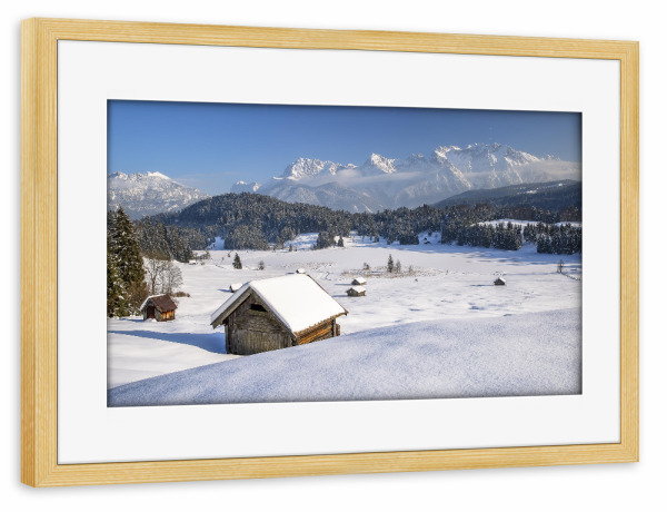 Poster mit Rahmen kiefer "Winter am Geroldsee" artboxONE - Natur,Reise