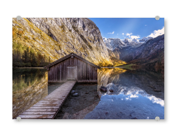 Acrylglasbild "Bayerische Alpen im Herbst" artboxONE - Natur,Reise,Reise / Länder,Buchstaben / B
