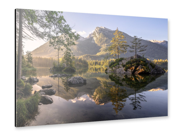 Alu-Dibond "Hintersee Berchtesgaden" 30x20 cm artboxONE