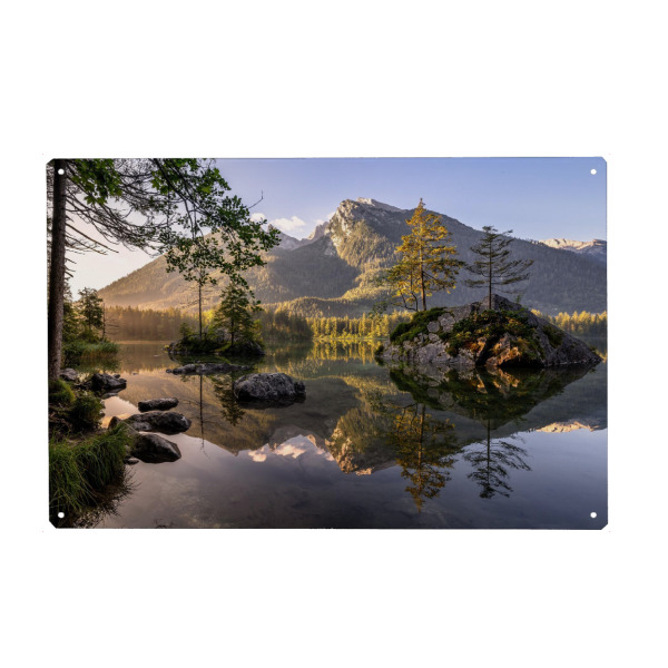Holzbild "Hintersee Berchtesgaden" artboxONE - Natur,Reise,Reise / Länder,Buchstaben / B