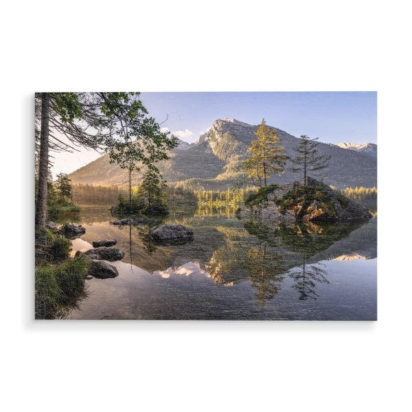 Holzbild "Hintersee Berchtesgaden" artboxONE - Natur,Reise,Reise / Länder,Buchstaben / B