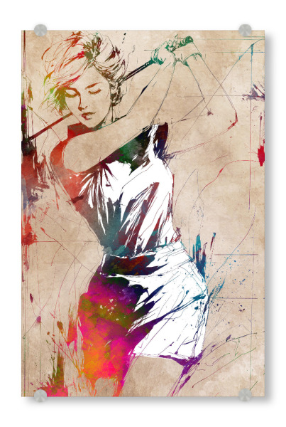 Acrylglasbild "Golfsportkunst I" artboxONE - Sport,Sport / Sommerspiele - Golf,Golfspieler,Spieler,Golfspieler,Sport