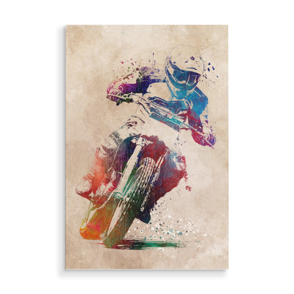 Holzbild "Motorsport-Sportkunst N" artboxONE - Sport / Motorsport,Sport - Motor,Motorsport,Motorrad,Sport,Rennen