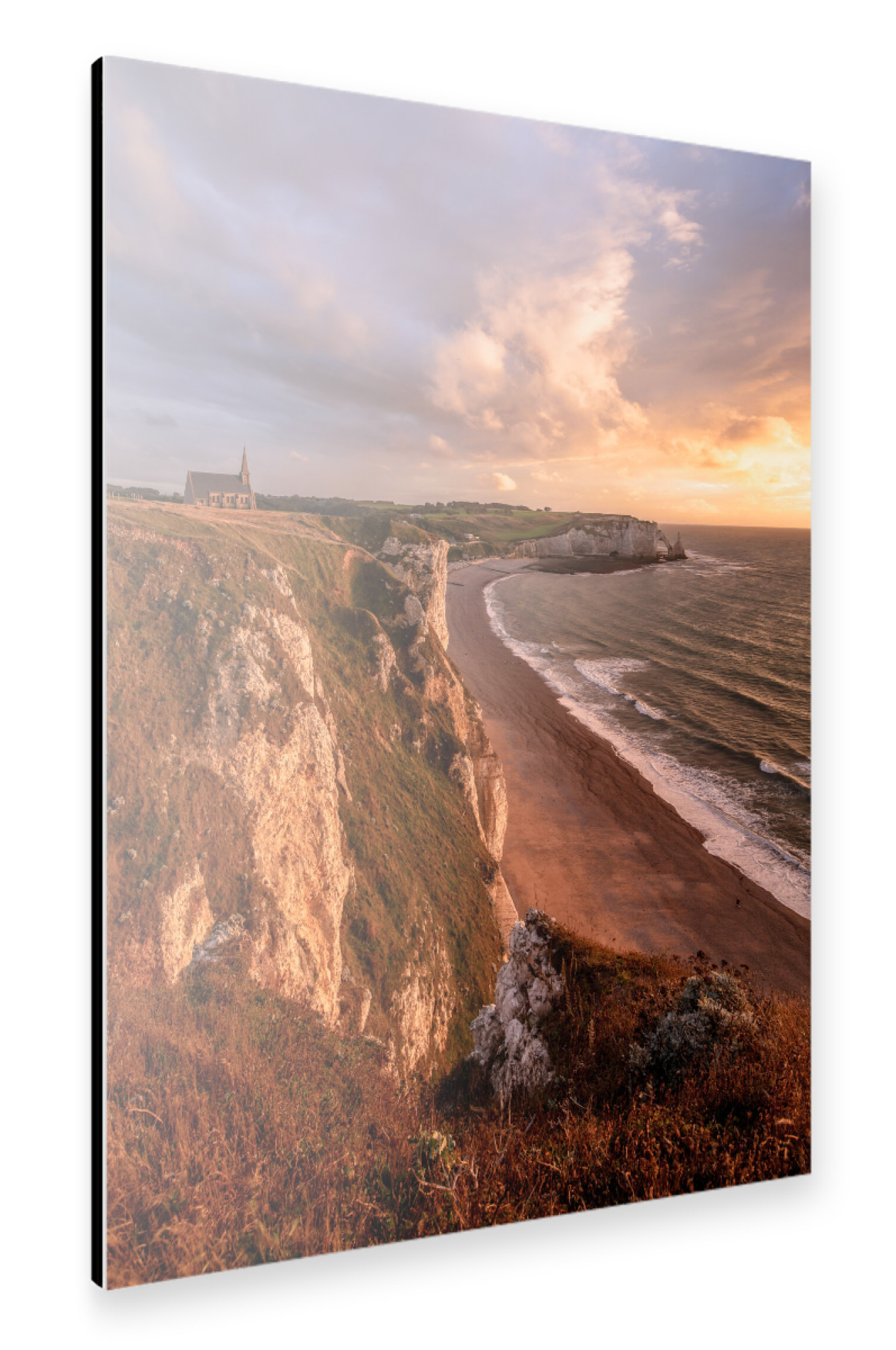 Alu-Dibond "Sonnenuntergang Normandie" 75x50 cm artboxONE