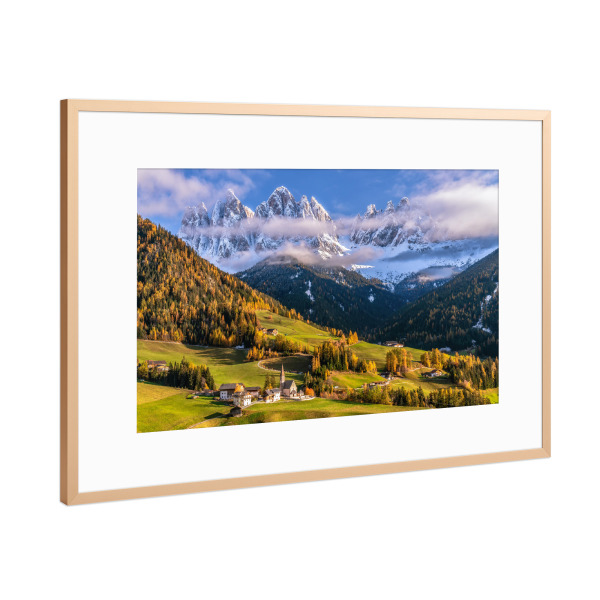 Poster mit Rahmen Kupfer "Herbst trifft Winter" artboxONE - Natur,Reise,Reise / Länder