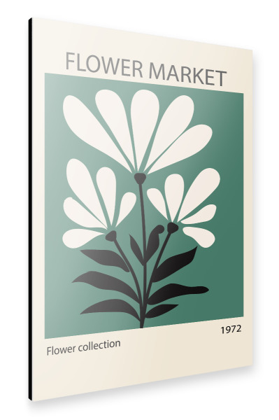 Alu-Dibond "Vintage-Blumenmarkt Z" 75x50 cm artboxONE