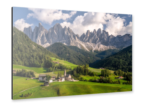 Alu-Dibond "Sommer im Val di Funes" 75x50 cm artboxONE