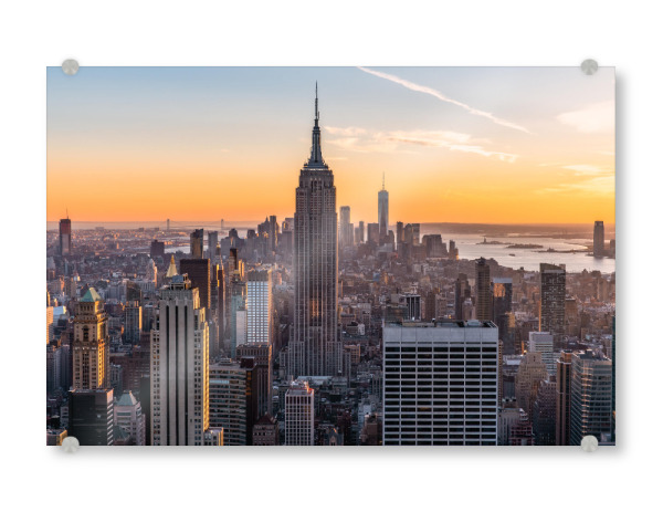 Acrylglasbild "New York City Sonnenuntergang" artboxONE - Städte,Städte / New York,Architektur,Reise / Länder