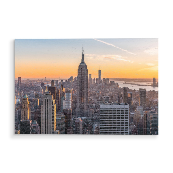 Holzbild "New York City Sonnenuntergang" artboxONE - Städte,Städte / New York,Architektur,Reise / Länder