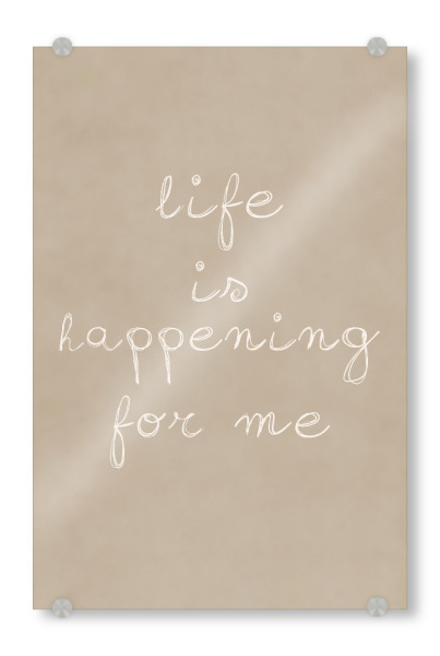 Acrylglasbild "Positive Leichtigkeit" artboxONE - Typografie,Menschen,Liebe