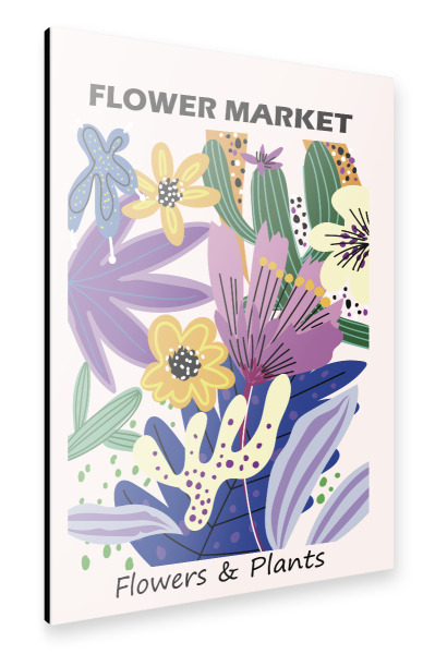 Alu-Dibond "Buntes Blumenmuster D" 30x20 cm artboxONE