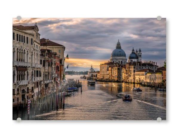 Acrylglasbild "Sonnenuntergang in Venedig" artboxONE - Städte,Architektur,Städte / Venedig