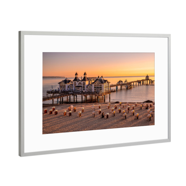 Poster mit Rahmen Silber "Insel Rügen Sonnenaufgang" artboxONE - Natur,Reise,Architektur
