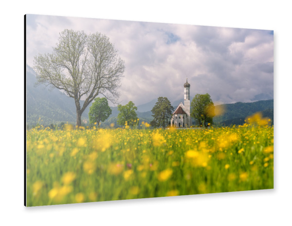 Alu-Dibond "Frühling im Allgäu" 75x50 cm artboxONE