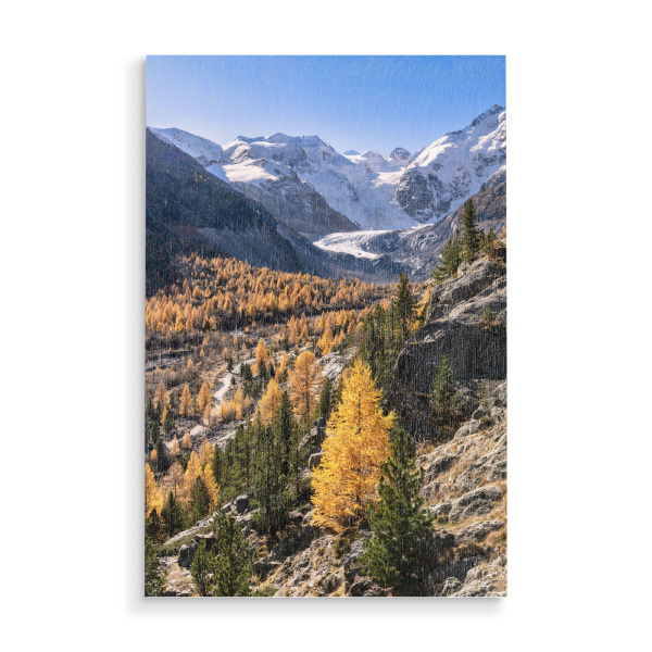 Holzbild "Morteratsch Gletscher" artboxONE - Natur,Reise,Reise / Länder
