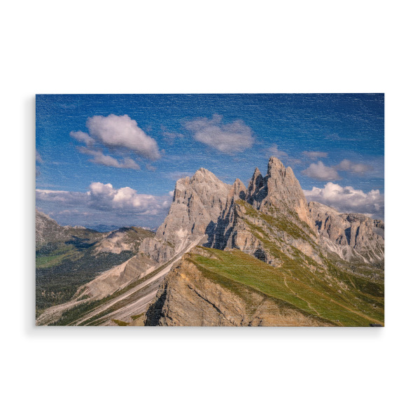 Holzbild "Seceda und Geislergruppe" artboxONE - Natur,Reise,Reise / Länder