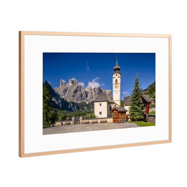 Poster mit Rahmen Kupfer "Sellastock Dolomiten" artboxONE - Natur,Reise,Architektur,Buchstaben / D