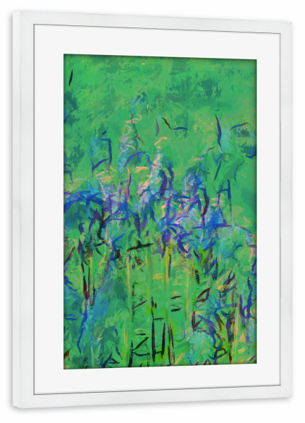 Poster mit Rahmen weiß "Wo die Hyazinthen flüstern" artboxONE - Natur,Abstrakt