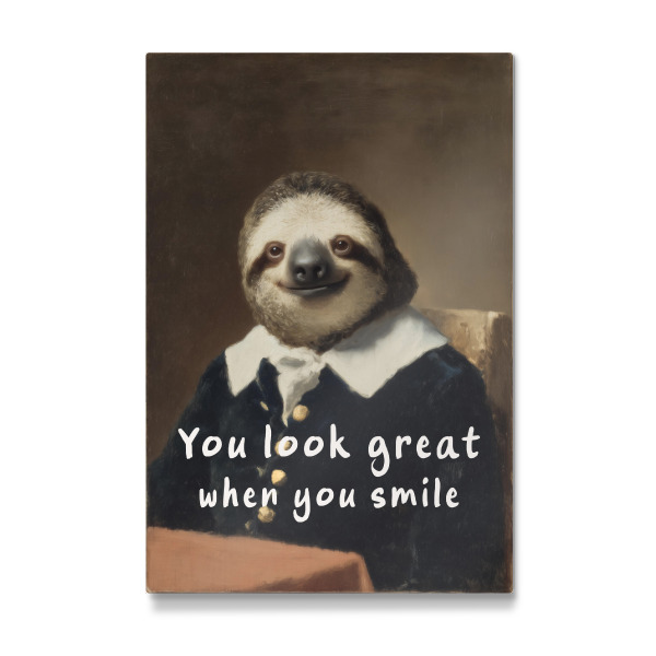 Galerie-Print "Faultier mit Herzlichem Lächeln" 30x20 cm artboxONE