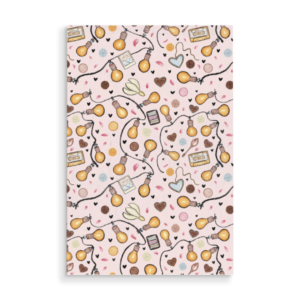 Holzbild "Lichterkette Pattern" artboxONE - Liebe