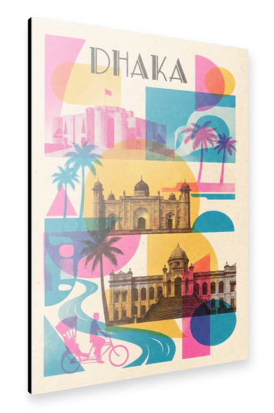 Alu-Dibond "Dhaka Vintage Art Deco" 75x50 cm artboxONE
