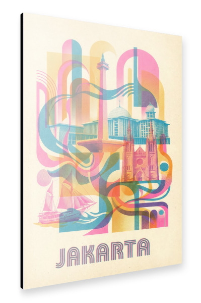 Alu-Dibond "Jakarta Vintage Art Deco" 30x20 cm artboxONE