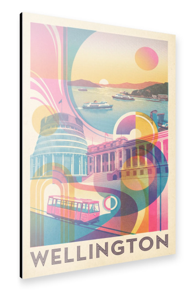 Alu-Dibond "Wellington Vintage Art Deco" 30x20 cm artboxONE