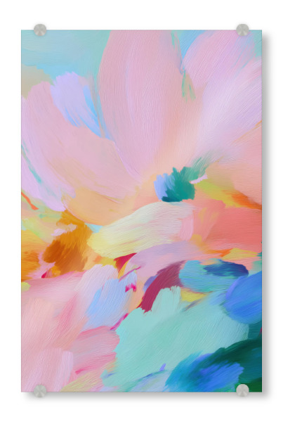 Acrylglasbild "Blühende Farbklänge" artboxONE - Natur,Floral,Abstrakt