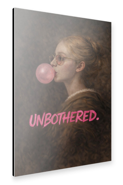 Alu-Dibond "Unbothered – Vintage Attitude" 30x20 cm artboxONE