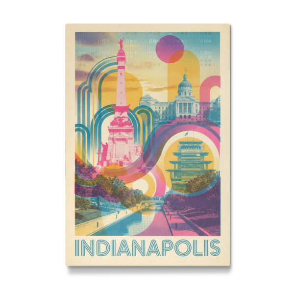 Galerie-Print "Indianapolis Vintage Art Deco" 30x20 cm artboxONE