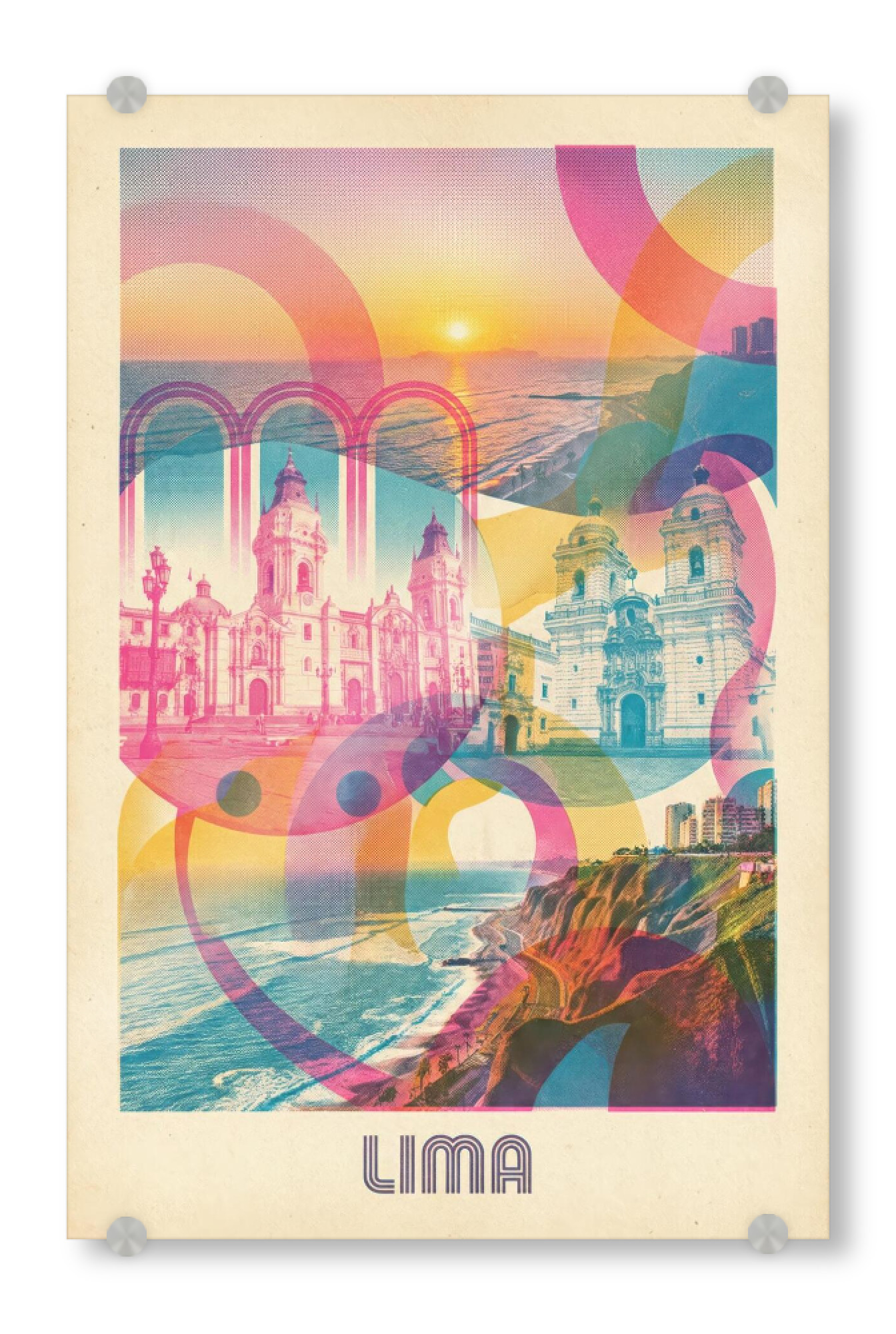 Acrylglasbild "Lima Vintage Art Deco" artboxONE - Städte / Weitere