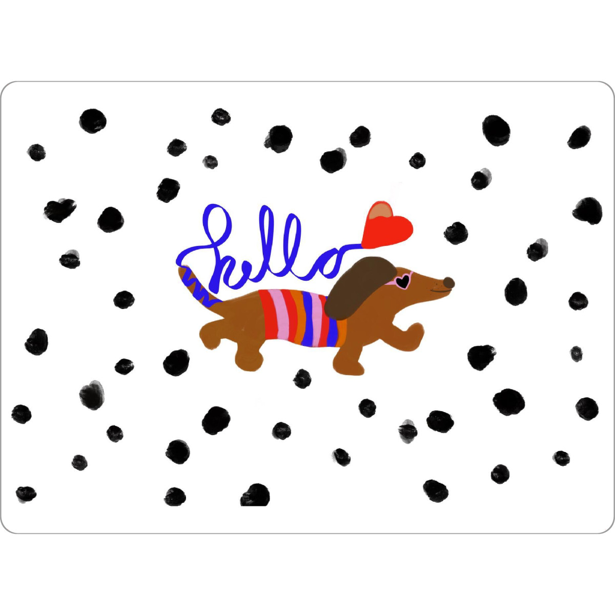 Tischset "Hello Dackel" artboxONE - Tiere