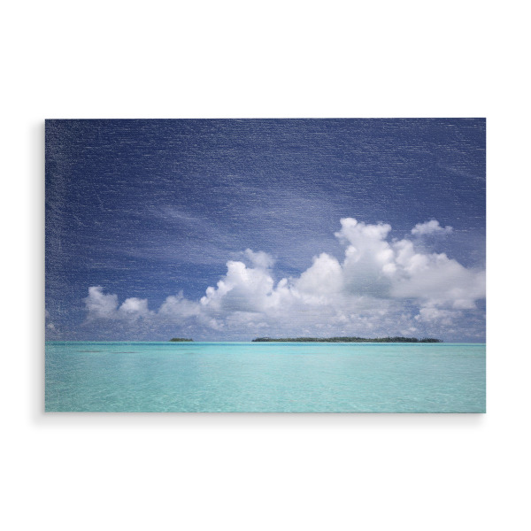 Holzbild "Dein Fenster zum Paradies" artboxONE - Reise / Strand und Meer