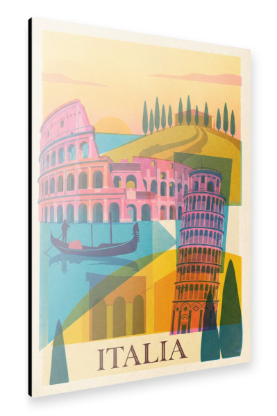 Alu-Dibond "Italien Vintage Art Deco" 30x20 cm artboxONE