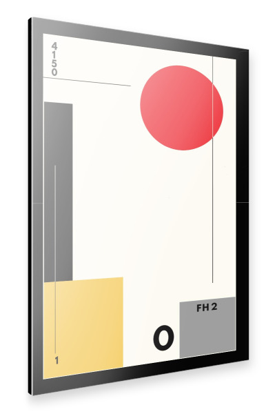 Alu-Dibond "Bauhaus Abstract Geometry" 30x20 cm artboxONE