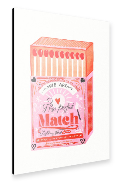 Alu-Dibond "Baroo Bloom - Matches pink" 30x20 cm artboxONE