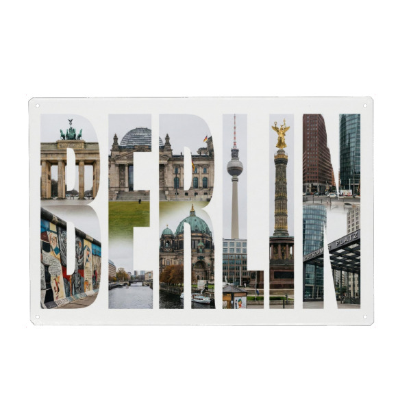 Holzbild "Berlin City Collage" artboxONE - Städte / Berlin,Architektur