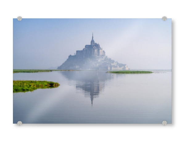 Acrylglasbild "Klosterberg Normandie" artboxONE - Natur,Reise,Architektur