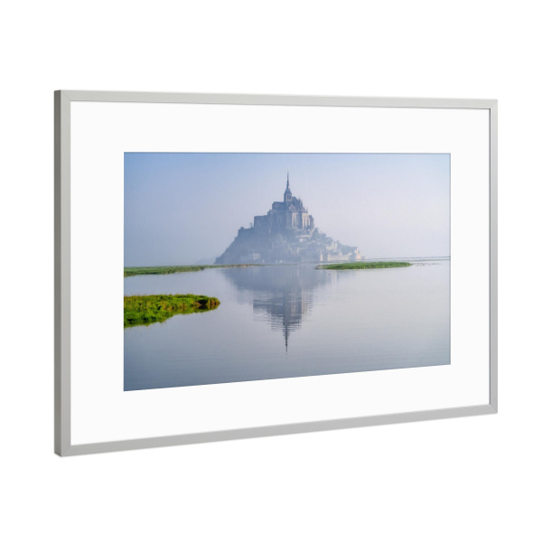 Poster mit Rahmen Silber "Klosterberg Normandie" artboxONE - Natur,Reise,Architektur