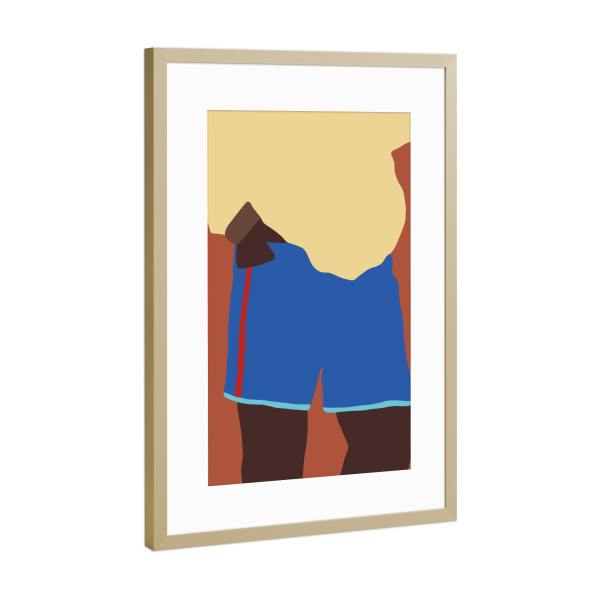 Poster mit Rahmen Gold "Casual Essence" artboxONE - Abstrakt