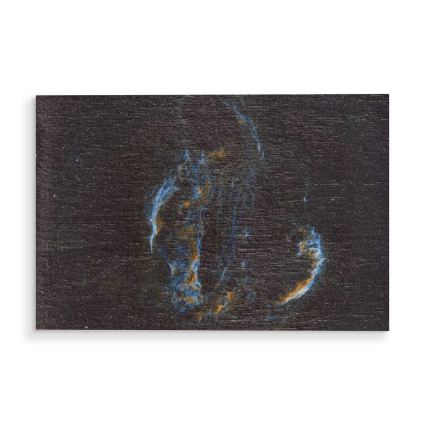 Holzbild "Cirrus nebel" artboxONE - Natur - Cirrusnebel,Veil nebula komplex,Astronomie,Astrofotografie,Weltall,Weltraum,Universum,Nebel,Sterne
