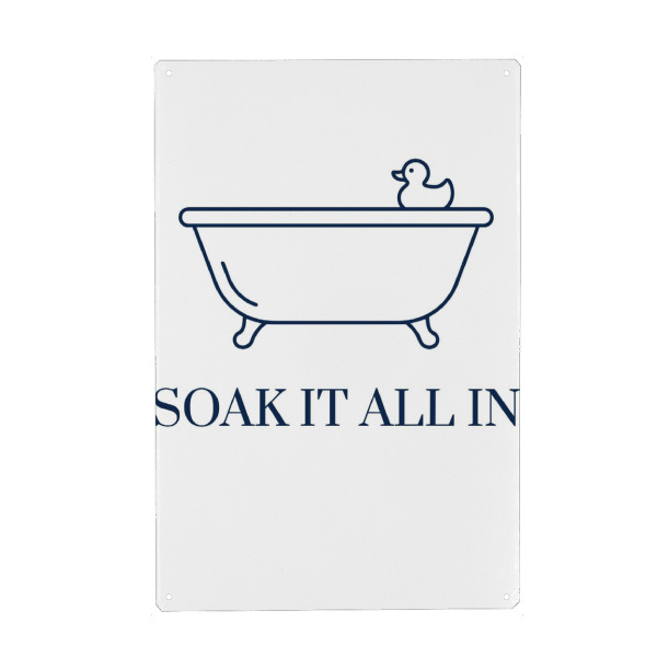 Metall Poster "Soak It All In Minimalist" artboxONE - Schwarzweiß
