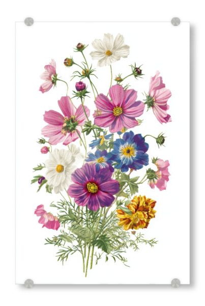 Acrylglasbild "Bunte Blumen Schmuckkörbchen" artboxONE - Floral
