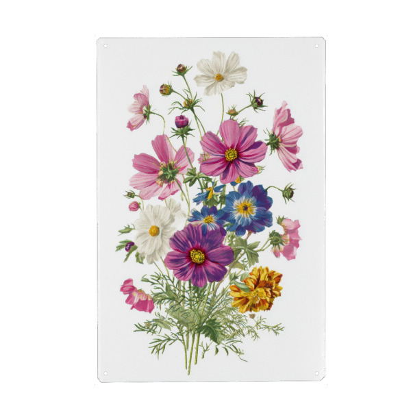 Holzbild "Bunte Blumen Schmuckkörbchen" artboxONE - Floral