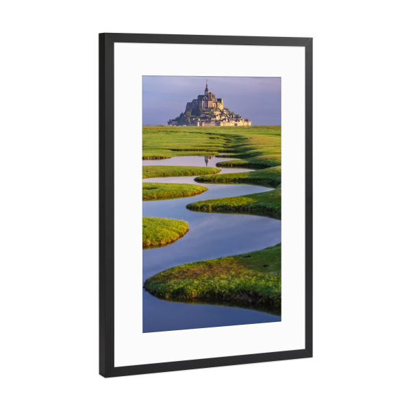 Poster mit Rahmen Schwarz (Metallic) "Normandie Frankreich" artboxONE - Natur,Reise,Architektur,Reise / Länder