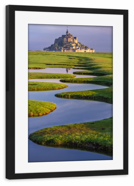 Poster mit Rahmen schwarz "Normandie Frankreich" artboxONE - Natur,Reise,Architektur,Reise / Länder